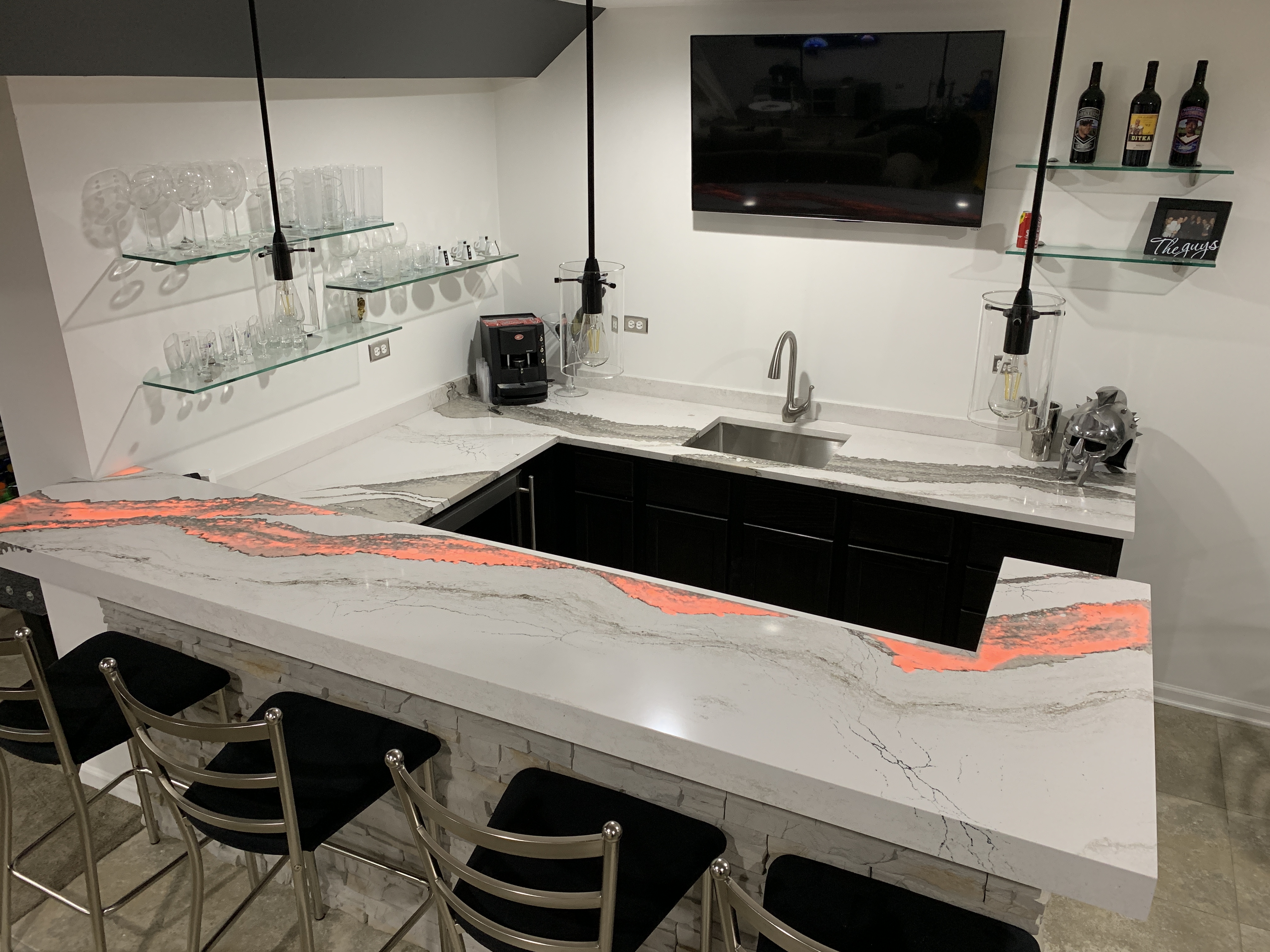 Cambria Light Up Bar Stonetek Design